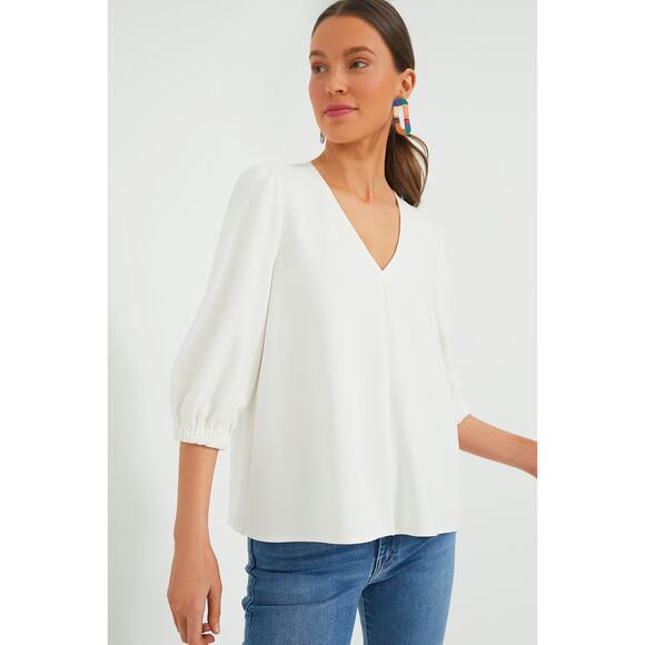 Tuckernuck Tops - TUCKERNUCK Pomander Place White Hollis Top NWT Size XS